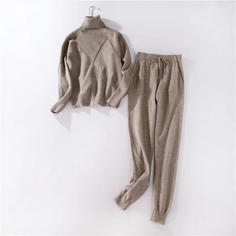 2020 Rushed Autumn Hot Woman Knit Suit Fashion Turtleneck Sweater Trousers Two-piece Female Pullover Gray, And Casual Full
2020 Rushed Autumn Hot Woman Knit Suit Fashion Turtleneck Sweater Trousers Two-piece Female Pullover Gray, And Casual Full