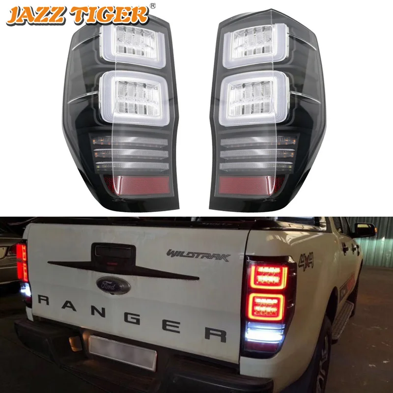 

Автомобильный светодиодный фонарь светильник хвост светильник для Ford Ranger T7 T8 2015 - 2020 задний ходовой огонь + стоп-сигнал + обратный светильник...
