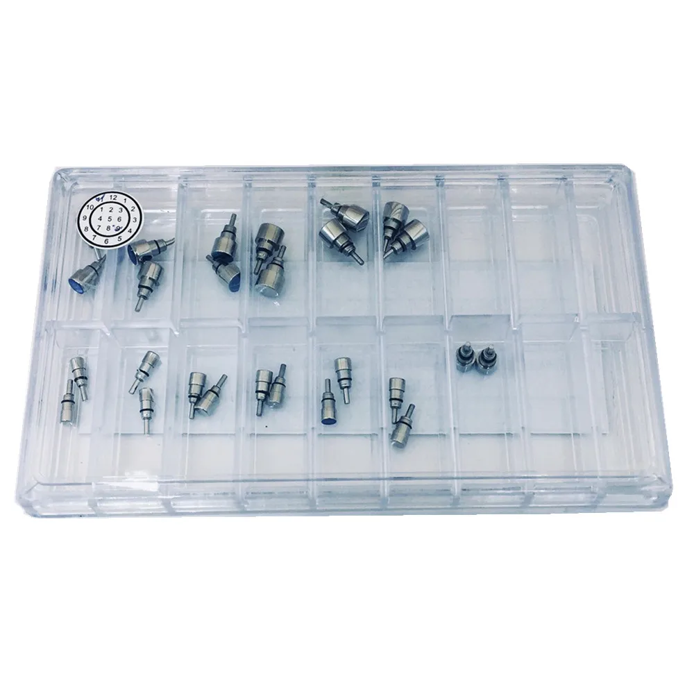 13 Sizes Stainless Steel Silver Classical Drive in Watch Pusher Button Crown Set Replacement Repair Accessories 26Pcs
13 Sizes Stainless Steel Silver Classical Drive in Watch Pusher Button Crown Set Replacement Repair Accessories 26Pcs