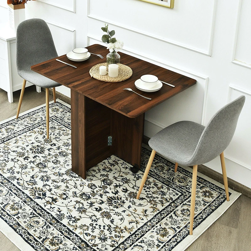 Multifunction Space Efficiency Folding Corner Dining Table Wood Grains Brown Walnuts Chic Design Compact Size Dining Table
Multifunction Space Efficiency Folding Corner Dining Table Wood Grains Brown Walnuts Chic Design Compact Size Dining Table