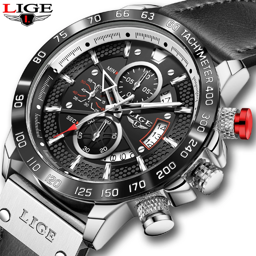2021LIGE Top Brand Watch Men Leather Sports Watch Men's Army Military Quartz Wristwatch Chronograph Male Clock Relogio Masculino
2021LIGE Top Brand Watch Men Leather Sports Watch Men's Army Military Quartz Wristwatch Chronograph Male Clock Relogio Masculino
