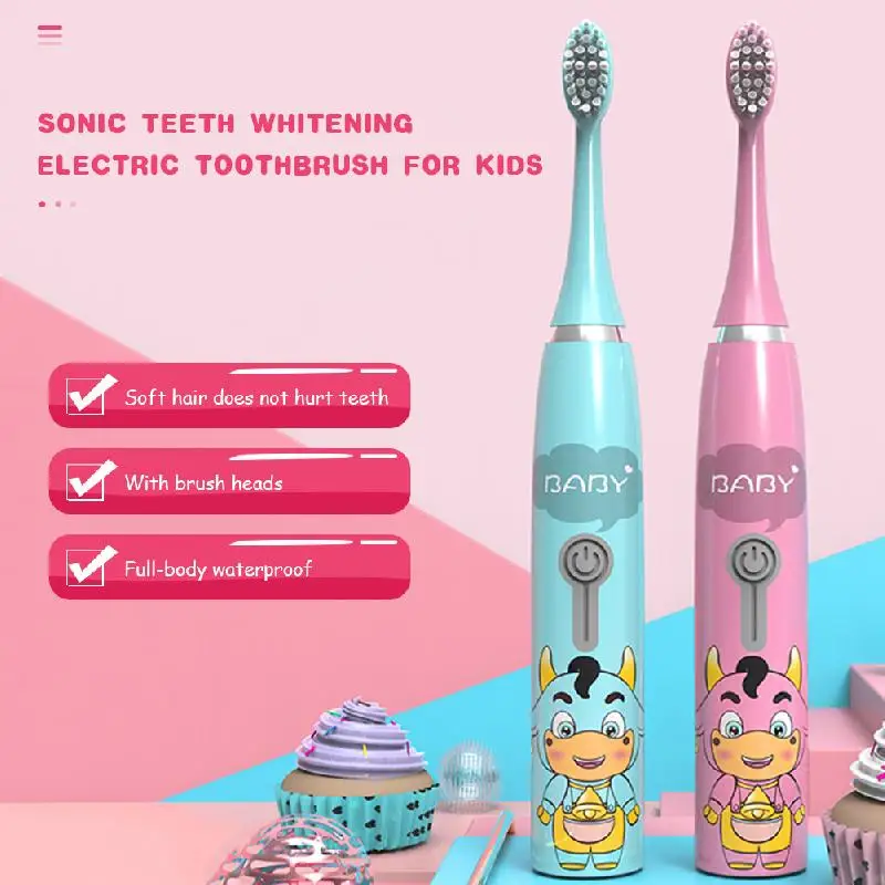 Children Sonic Electric Toothbrush for 3-12 Ages Battery LED Sonic Kids Toothbrush Battery Powered Waterproof Tooth Whitening
Children Sonic Electric Toothbrush for 3-12 Ages Battery LED Sonic Kids Toothbrush Battery Powered Waterproof Tooth Whitening