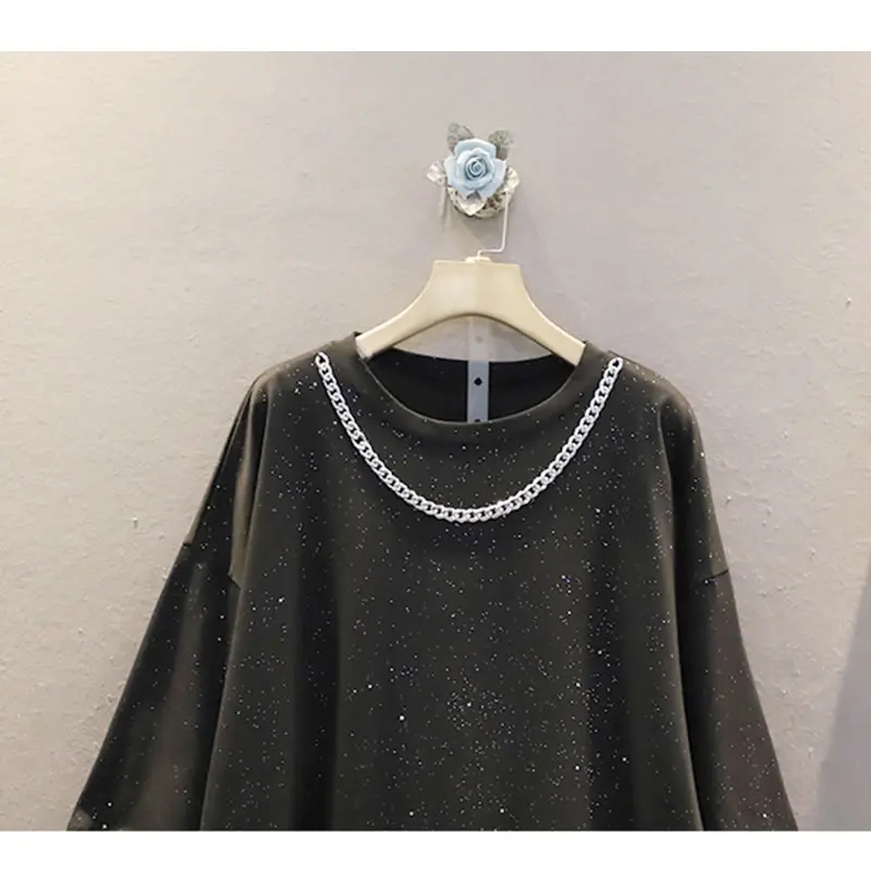 XITAO Pleated T Shirt Fashion New Women Pullover Goddess Fan Metal Chain Design Feels Niche and Loose Elegant Tee Top LDD1036
XITAO Pleated T Shirt Fashion New Women Pullover Goddess Fan Metal Chain Design Feels Niche and Loose Elegant Tee Top LDD1036