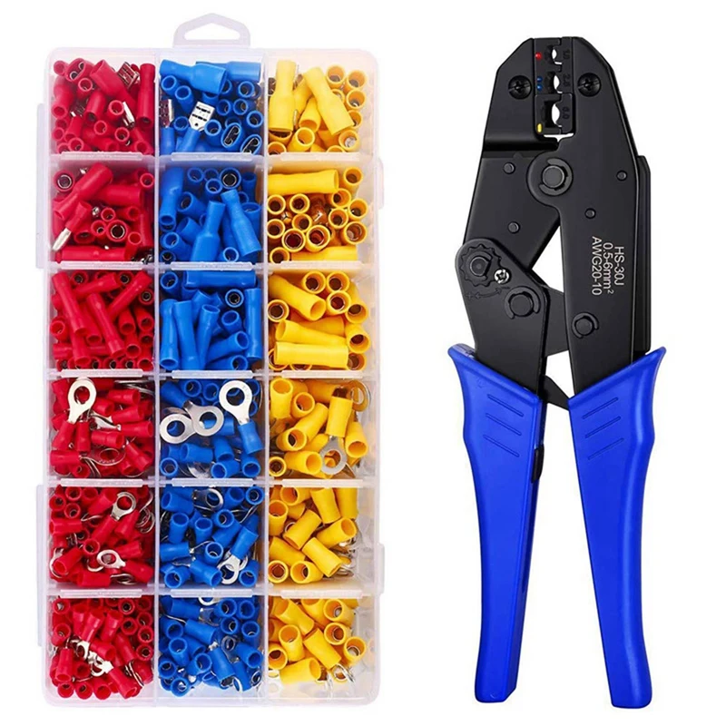 700PCS Tubular Terminal HS-30J Crimping Pliers Mini Terminal Crimping Tool Wire Terminal Crimping Tool
700PCS Tubular Terminal HS-30J Crimping Pliers Mini Terminal Crimping Tool Wire Terminal Crimping Tool