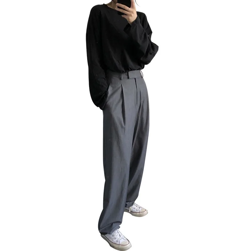 Wide Leg Pants Women Casual Temperament Suit Trouser Tide 2021 New Spring Summer Solid Color High Waist
Wide Leg Pants Women Casual Temperament Suit Trouser Tide 2021 New Spring Summer Solid Color High Waist