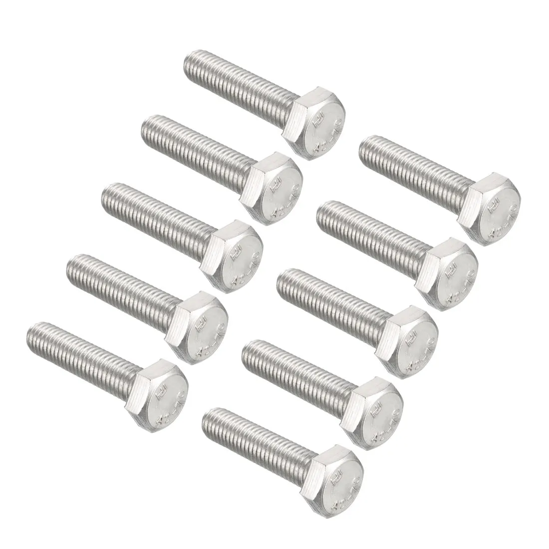 

uxcell M8 Thread 35mm 304 Stainless Steel Hex Screws Bolts 10pcs