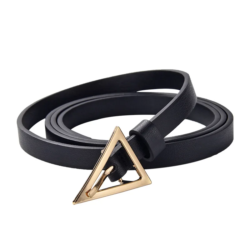 New Style Triangle Buckle Thin Belt Women's Decorative Dress Korean Fashion Style Matching Jeans Belt Simple
New Style Triangle Buckle Thin Belt Women's Decorative Dress Korean Fashion Style Matching Jeans Belt Simple