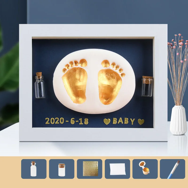 Детская Нетоксичная фоторамка с ручной росписью, из глины, сувенирная рука и форма, нога «сделай сам», подарок на сто дней 
Детская Нетоксичная фоторамка с ручной росписью, из глины, сувенирная рука и форма, нога «сделай сам», подарок на сто дней