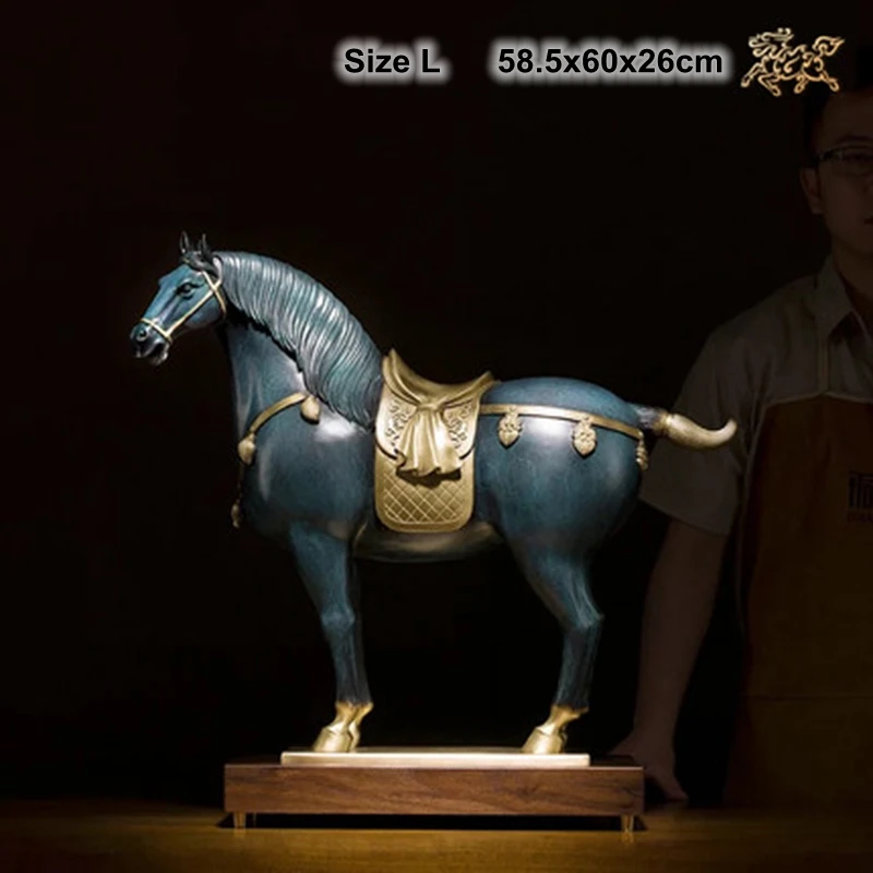 "Royal Tang Dynasty Horse" Animal Statue Living Room Copper Handicrafts Chinese Furnishing Articles Office Ornaments Decoration
"Royal Tang Dynasty Horse" Animal Statue Living Room Copper Handicrafts Chinese Furnishing Articles Office Ornaments Decoration