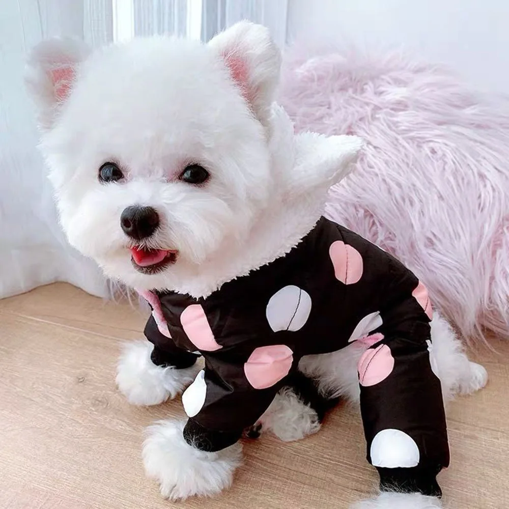 Dog Cotton-Padded Jacket Clothes Puppy Hoodie Coat with Polka Dot Winter Warm Dog Puppy Clothing for Small Pet Costume Jumpsuit
Dog Cotton-Padded Jacket Clothes Puppy Hoodie Coat with Polka Dot Winter Warm Dog Puppy Clothing for Small Pet Costume Jumpsuit
