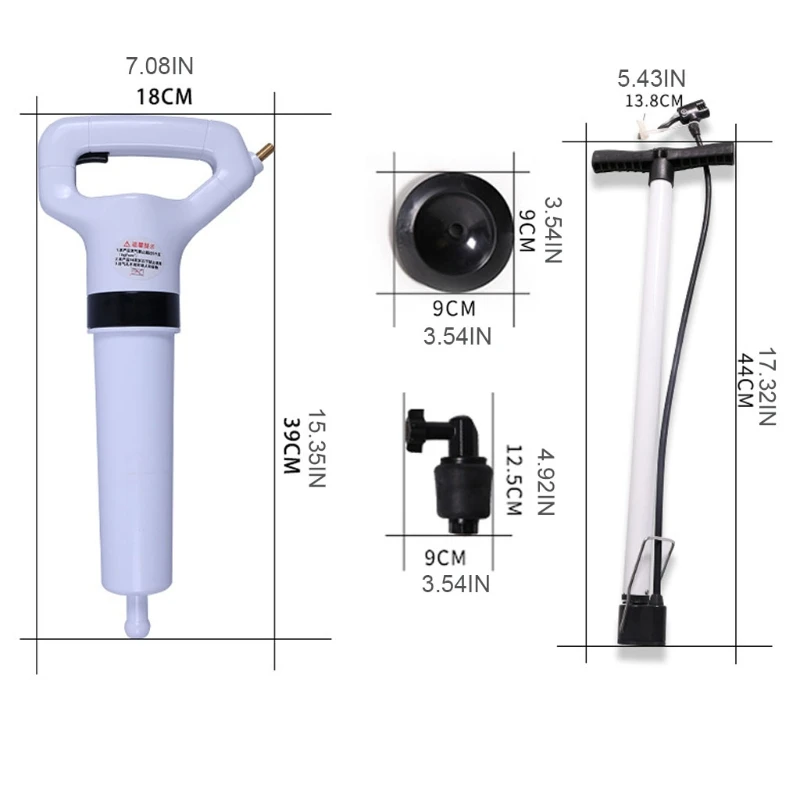 Air Power Drain Blaster High Pressure Pump Plungers Powerful Household Cleaner
Air Power Drain Blaster High Pressure Pump Plungers Powerful Household Cleaner