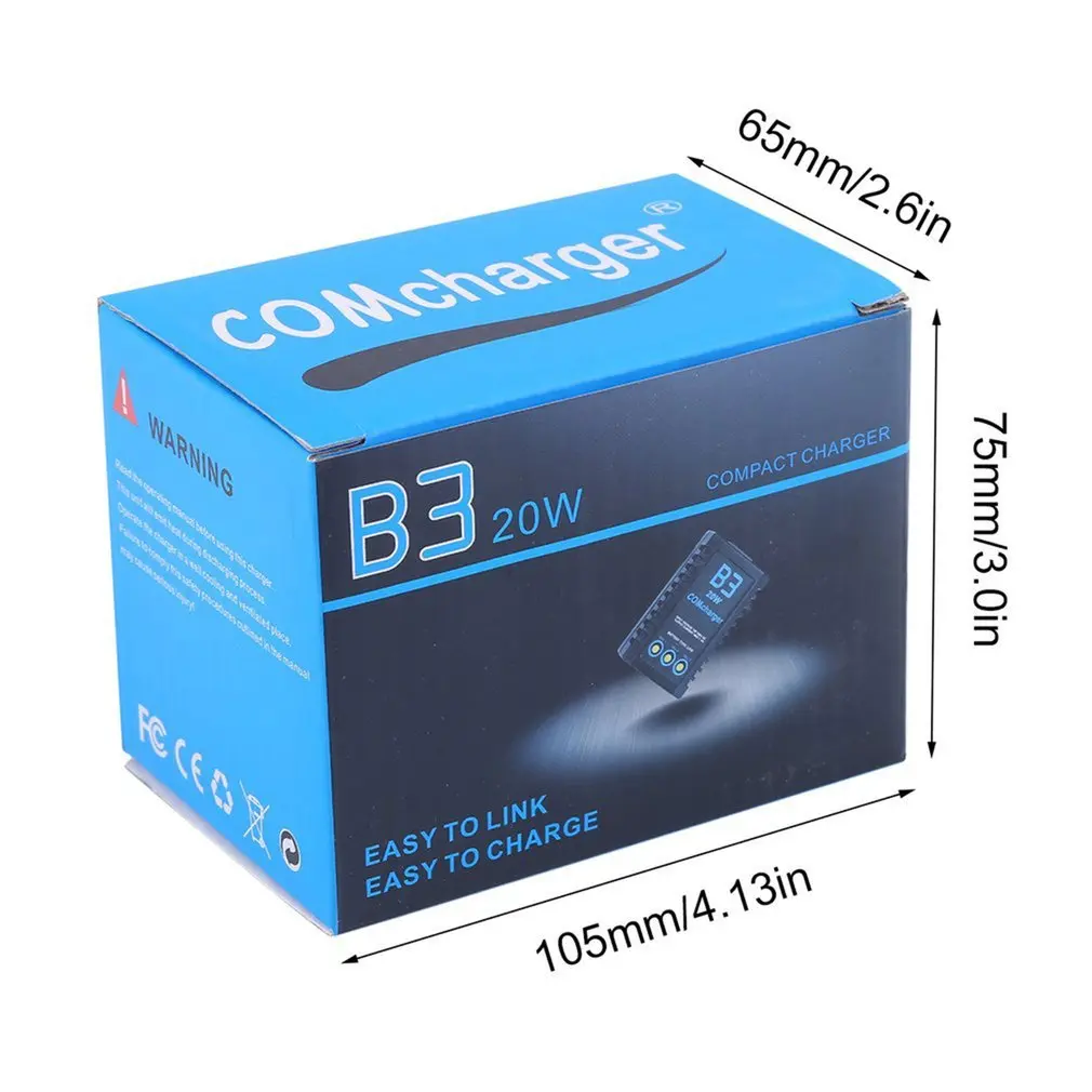 B3 20W 1.6A Pro Balance Charger for 2S 3S 7.4V 11.1V Lithium LiPo Battery Mini Portable RC Aircraft Battery Charger RC Model Toy
B3 20W 1.6A Pro Balance Charger for 2S 3S 7.4V 11.1V Lithium LiPo Battery Mini Portable RC Aircraft Battery Charger RC Model Toy
