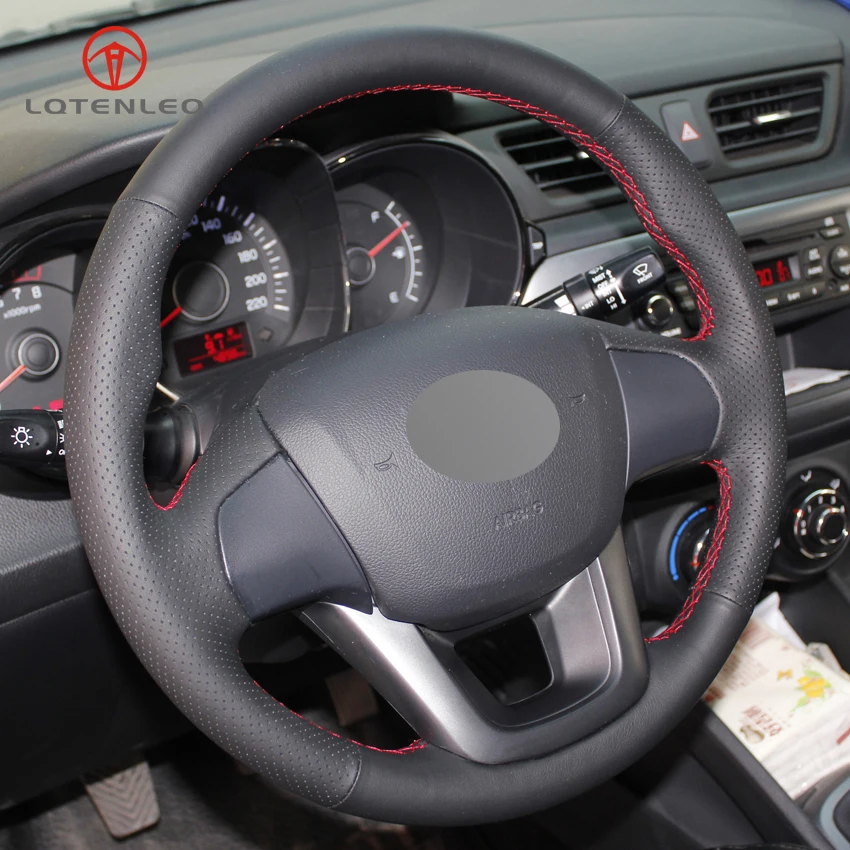 LQTENLEO Black PU Artificial Leather Hand-stitched Car Steering Wheel Cover for Kia K2 2010-2016 Rio 2011-2017 Rio5 2011-2017
LQTENLEO Black PU Artificial Leather Hand-stitched Car Steering Wheel Cover for Kia K2 2010-2016 Rio 2011-2017 Rio5 2011-2017