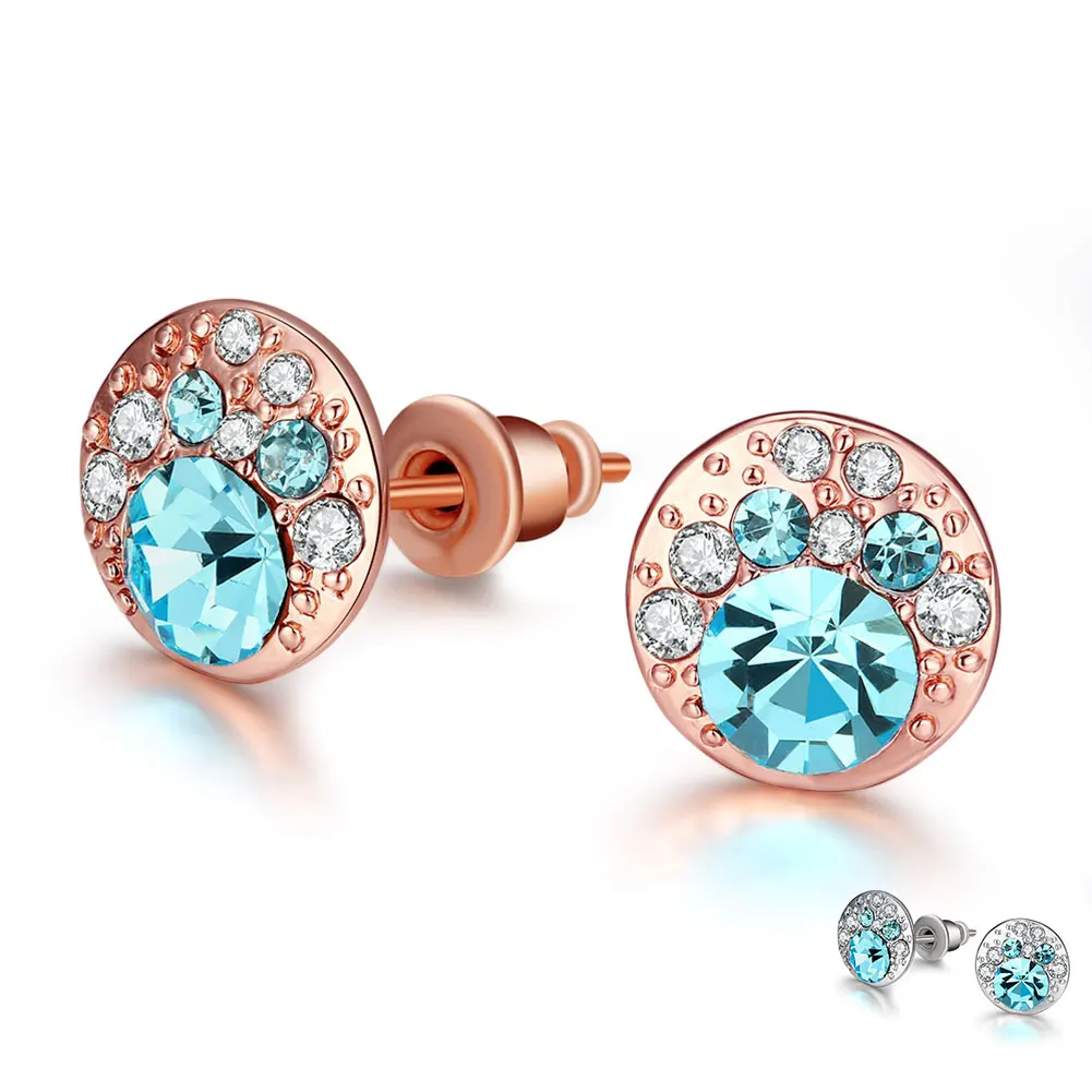 ZEMIOR Round Stud Earrings Shine Czech Drill Rose Gold And White Earring For Women Anniversary Fashion Jewelry New Listing
ZEMIOR Round Stud Earrings Shine Czech Drill Rose Gold And White Earring For Women Anniversary Fashion Jewelry New Listing