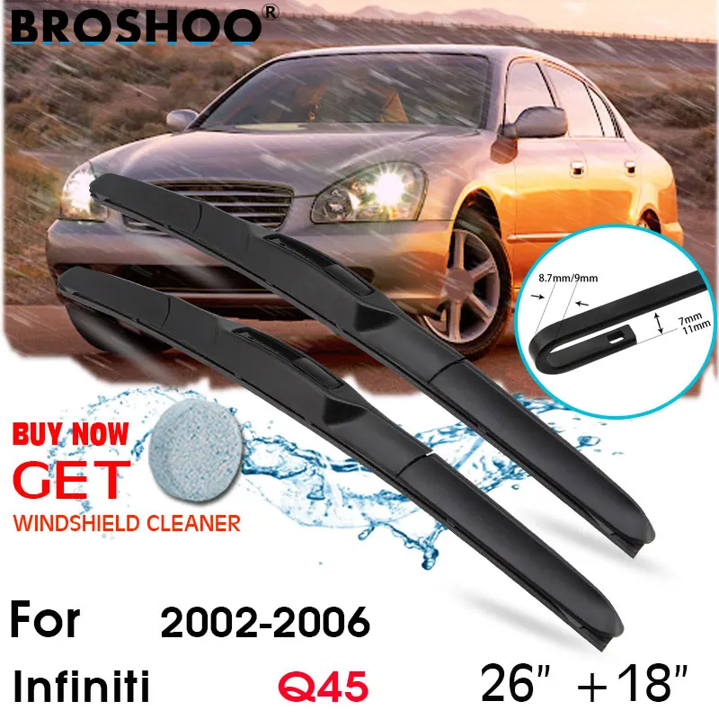 Car Wiper Blade Front Window Windscreen Windshield Wipers Blade Auto Accessories for Infiniti Q45 26"+18" 2002-2006 Fit Hook Arm
Car Wiper Blade Front Window Windscreen Windshield Wipers Blade Auto Accessories for Infiniti Q45 26"+18" 2002-2006 Fit Hook Arm