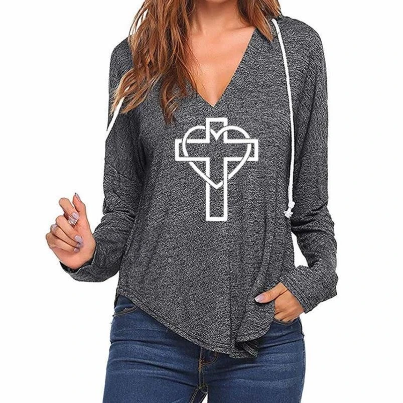Casual Hoodies For Women V-Neck Hoodies Jesus Bible Faith Geometric Cross Print Women's Sweatshirt Femmes Cotton Harajuku Hoody
Casual Hoodies For Women V-Neck Hoodies Jesus Bible Faith Geometric Cross Print Women's Sweatshirt Femmes Cotton Harajuku Hoody