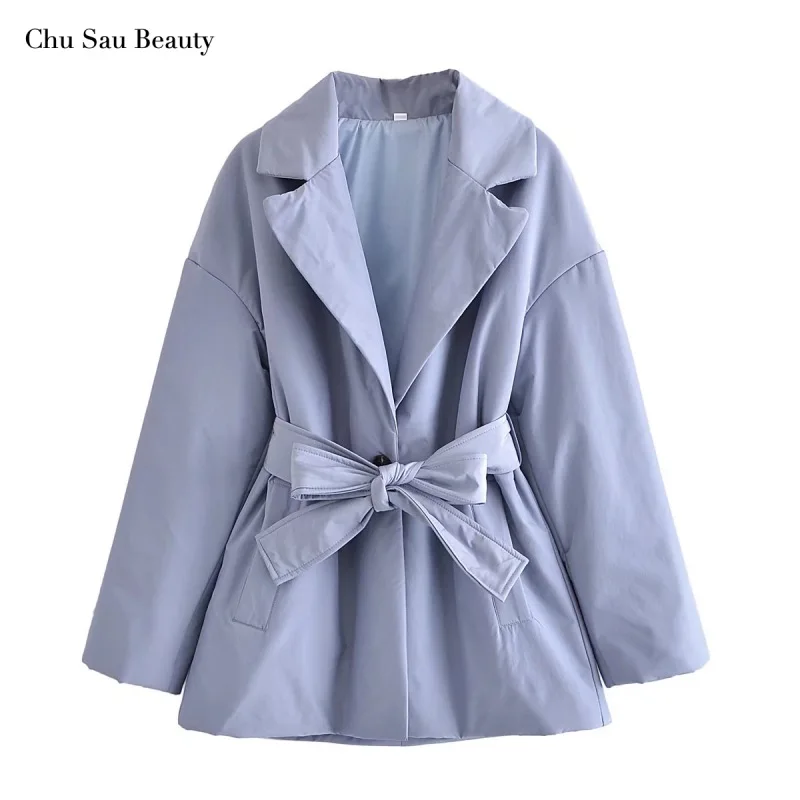 Chu Sau Beauty ZA Ladies Autumn And Winter Thick Warm Cotton Jacket With Belt Fashion Suit Collar One Button Loose Coat 2 Colors
Chu Sau Beauty ZA Ladies Autumn And Winter Thick Warm Cotton Jacket With Belt Fashion Suit Collar One Button Loose Coat 2 Colors