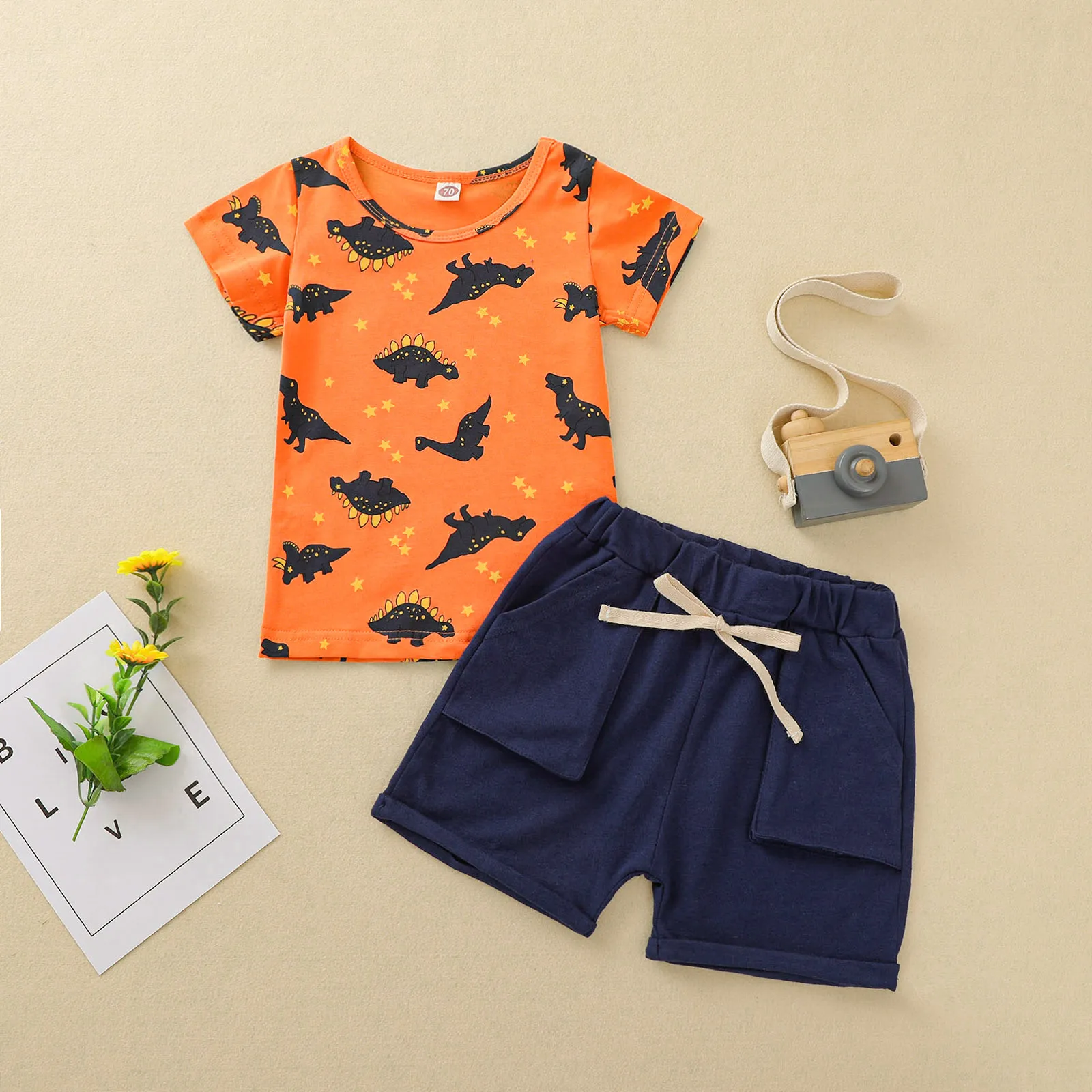 Toddler Kids Baby Set Boys Cartoon Print Short Sleeve O-Neck T-shirt Tops+Solid Pants Outfits Set baby kleding jongen E1
Toddler Kids Baby Set Boys Cartoon Print Short Sleeve O-Neck T-shirt Tops+Solid Pants Outfits Set baby kleding jongen E1