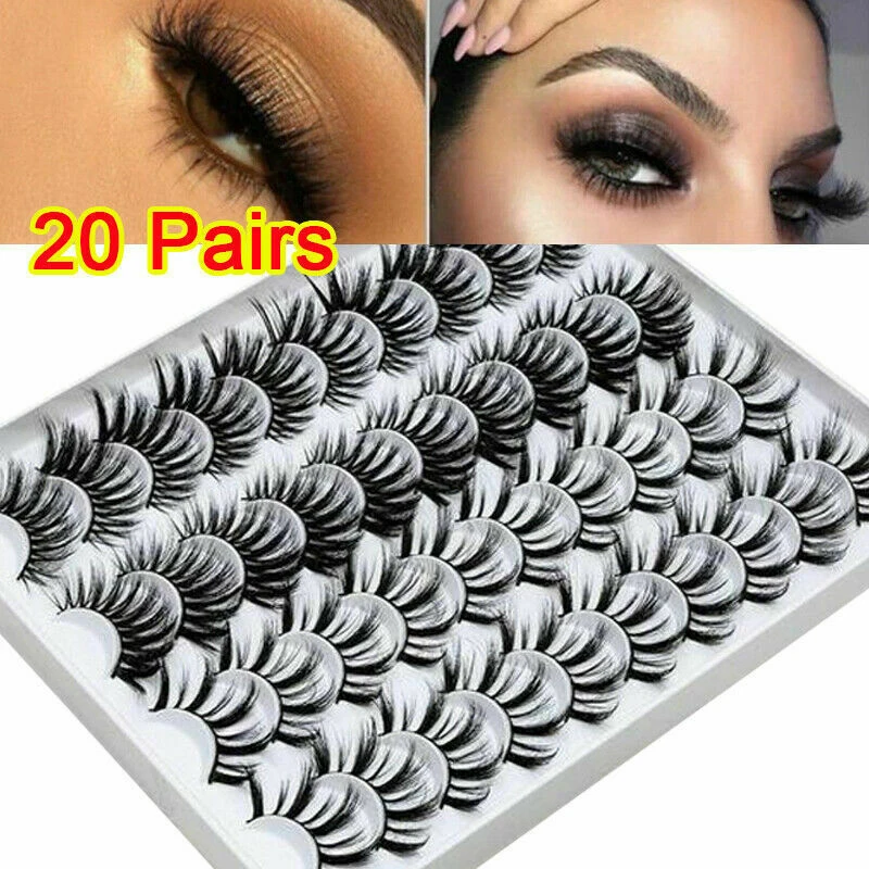 20 Pairs 3D Faux Mink Eyelashes Natural Thick Long False Lashes Dramatic Fake Eyelash Eyes Makeup Extension Beauty TLSM
20 Pairs 3D Faux Mink Eyelashes Natural Thick Long False Lashes Dramatic Fake Eyelash Eyes Makeup Extension Beauty TLSM
