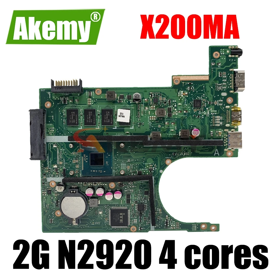XinKaidi X200MA Laptop motherboard for ASUS X200MA F200M F200MA Test original motherboard 2G-RAM N2920 4 cores CPU
XinKaidi X200MA Laptop motherboard for ASUS X200MA F200M F200MA Test original motherboard 2G-RAM N2920 4 cores CPU
