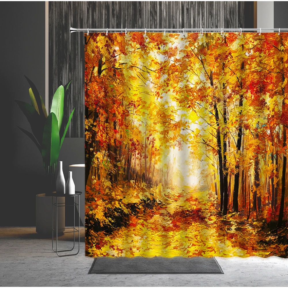 With Hooks Shower Curtain Maple Leaf Forest Natural Scenery 3D Printing Machine Washable Bathtub Decor Waterproof Bath Curtains
With Hooks Shower Curtain Maple Leaf Forest Natural Scenery 3D Printing Machine Washable Bathtub Decor Waterproof Bath Curtains