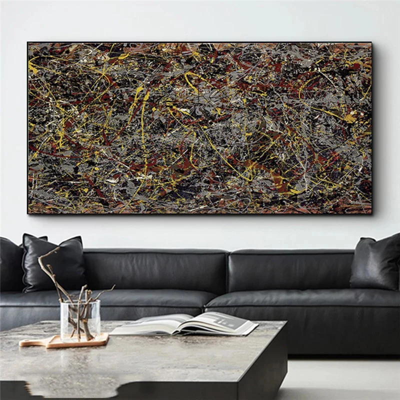 

Jackson Pollock Famous Abstract Art Paintings Canvas Painting Posters and Prints Wall Pictures for Living Room Decoration