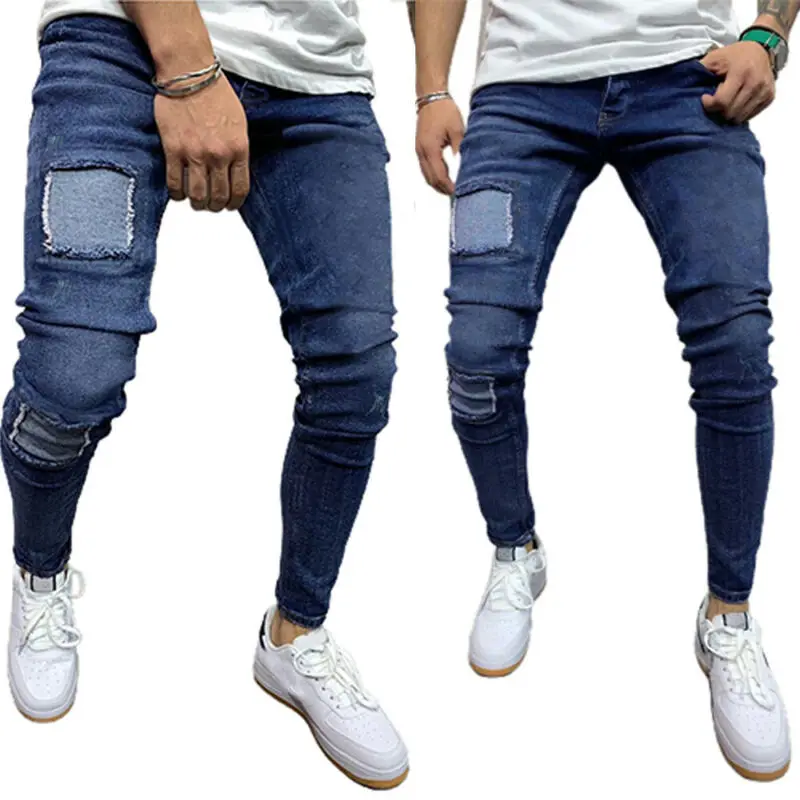 Men's Slim Fit Jeans Skinny Denim Distressed Stretchy Pants Ripped Trousers
Men's Slim Fit Jeans Skinny Denim Distressed Stretchy Pants Ripped Trousers