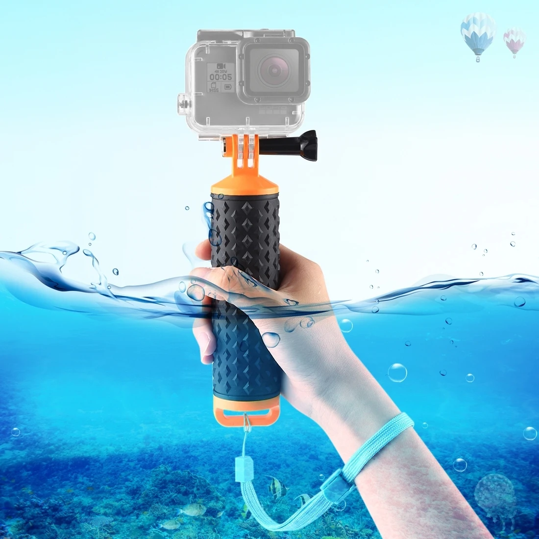 

PULUZ Floating Handle Hand Grip Buoyancy Rods &Strap for GoPro NEW HERO/HERO7/6/5/5 4Session/4/3+/Xiaoyi/DJI Osmo Action Cameras