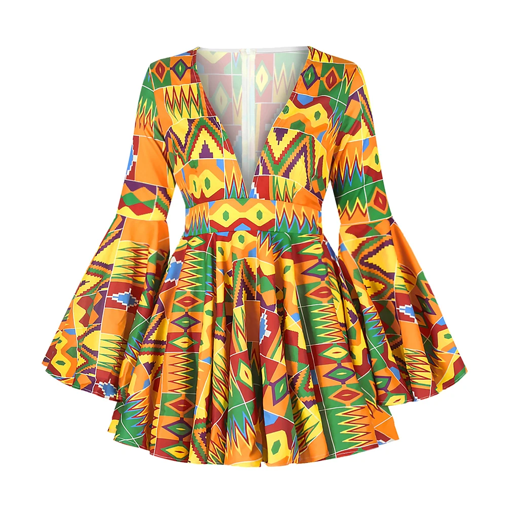 African style digital printing female summer fashion high waist V-neck flared long-sleeved dress fashion short skirt FQOG
African style digital printing female summer fashion high waist V-neck flared long-sleeved dress fashion short skirt FQOG