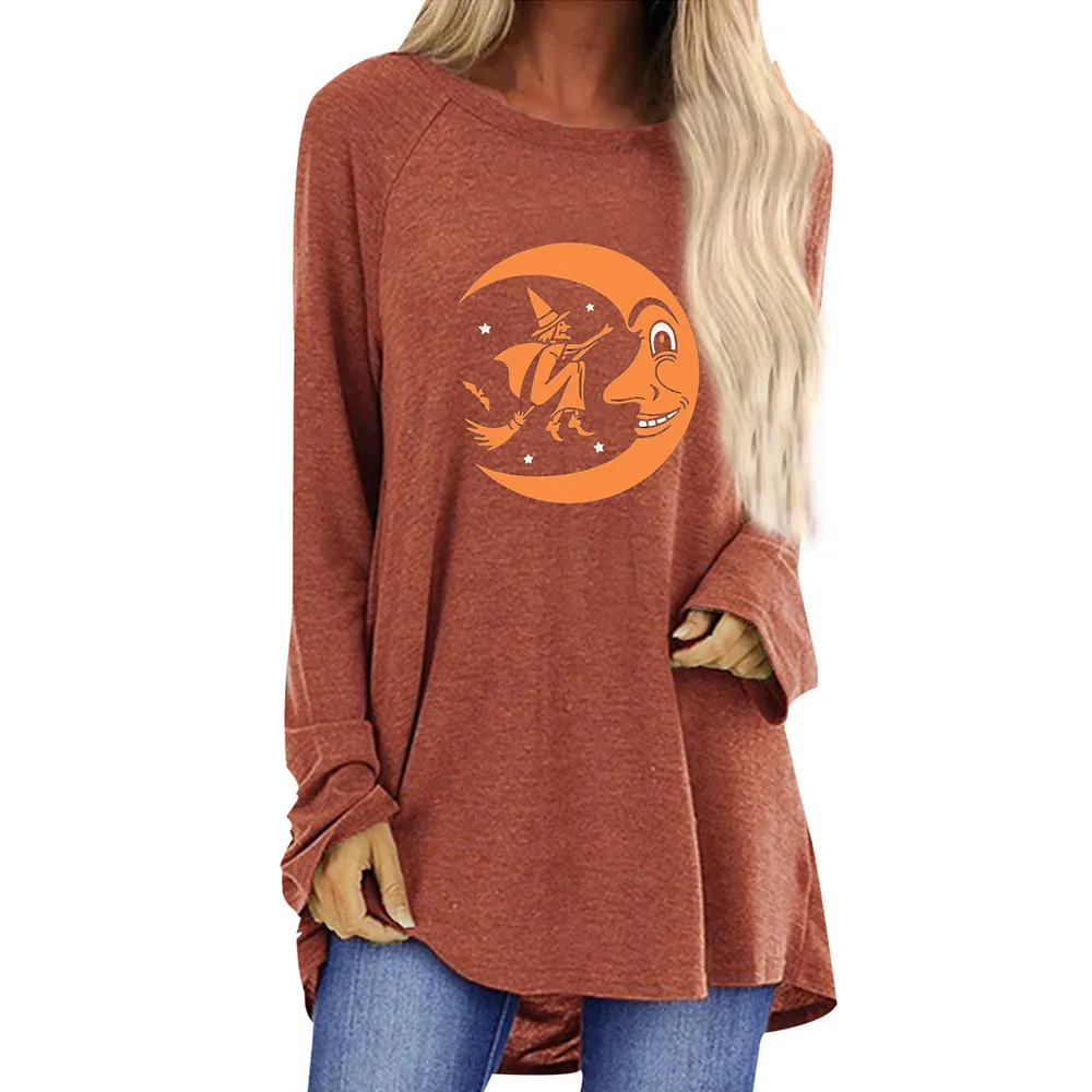 Round Neck Pullover Loose Chic Moon Printed Long Sleeve Top Spring Autumn Casual Vacation Women Fashion Halloween
Round Neck Pullover Loose Chic Moon Printed Long Sleeve Top Spring Autumn Casual Vacation Women Fashion Halloween