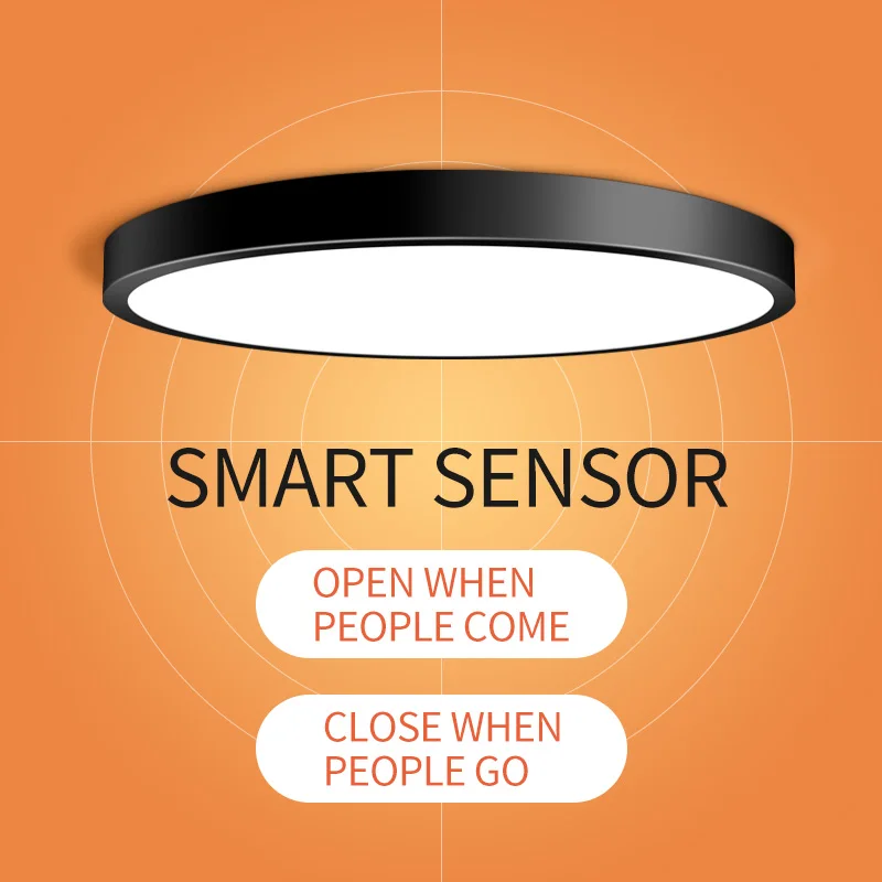 Thin White Black LED Induction Ceiling Light Radar / Voice Control / Human Body Induction Light Corridor Circular Panel Light
Thin White Black LED Induction Ceiling Light Radar / Voice Control / Human Body Induction Light Corridor Circular Panel Light