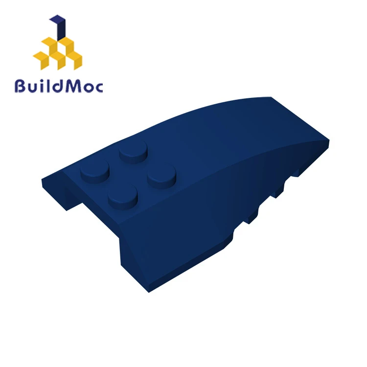 BuildMOC совместимые сборы частицы 43712 Клин 6x4 для строительных блоков детали сделай