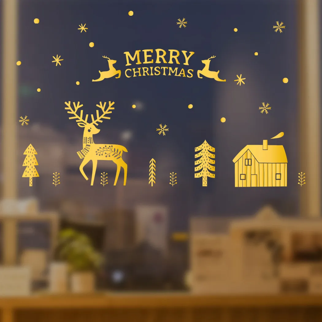 Gold Christmas Wall Stickers Window Glass Stickers Christmas Decorations Christmas Ornaments Removable Decal Xmas New Year 2022
Gold Christmas Wall Stickers Window Glass Stickers Christmas Decorations Christmas Ornaments Removable Decal Xmas New Year 2022