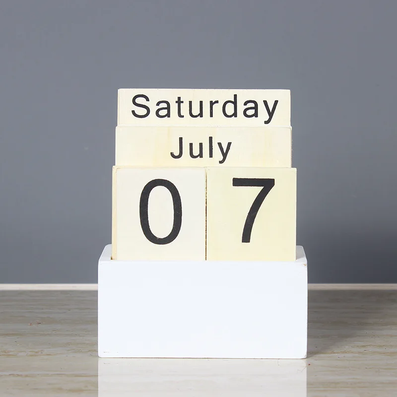 Nordic Pastoral Wooden Desk Calendar Creative Living Room Desktop Study Perpetual Calendar Ornaments Home Calendar Decor Gifts 
Nordic Pastoral Wooden Desk Calendar Creative Living Room Desktop Study Perpetual Calendar Ornaments Home Calendar Decor Gifts