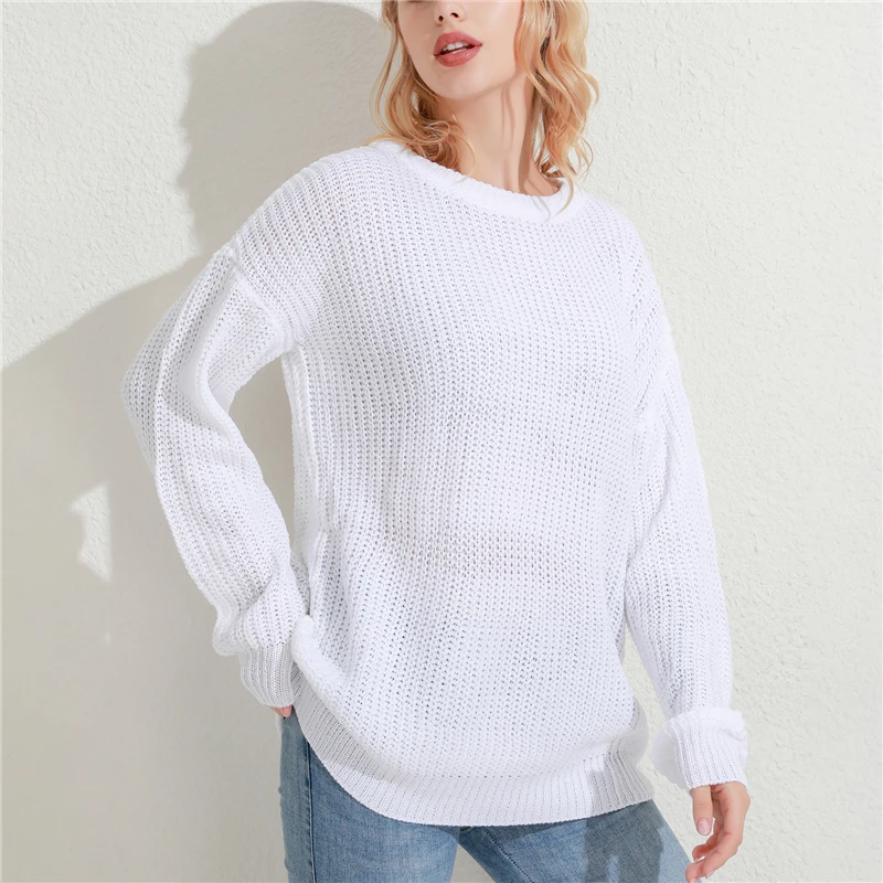 Loose Knitted Sweater Women Jumpers Long Sleeve Woman Pullovers Sweaters Casual 2021 Autumn Winter Color Block Striped Sweater
Loose Knitted Sweater Women Jumpers Long Sleeve Woman Pullovers Sweaters Casual 2021 Autumn Winter Color Block Striped Sweater