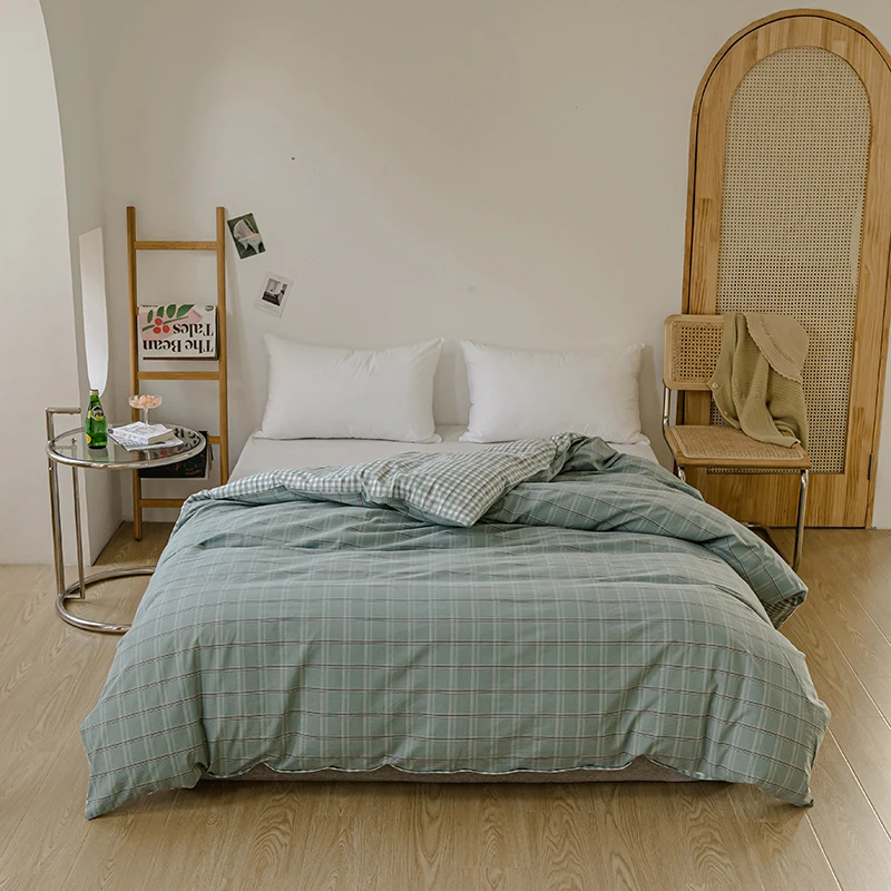 INS Style 1ps Duvet Cover 100% Washed Cotton Quilt Cover Queen King Full Size Comforter Case Soft Plaid Adults 220x240 200x230cm
INS Style 1ps Duvet Cover 100% Washed Cotton Quilt Cover Queen King Full Size Comforter Case Soft Plaid Adults 220x240 200x230cm