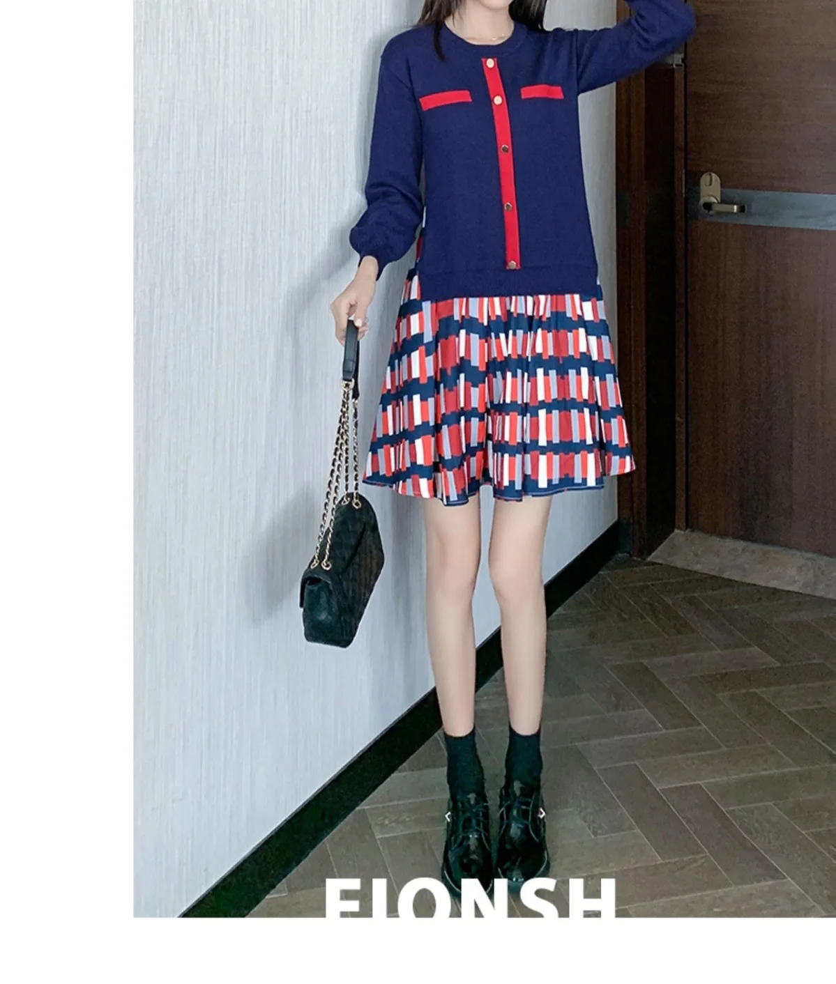 Stitching Color Knit Loose Long Sleeve Sweater Dress Women Vintage Slim Fit Sheath Long Sleeve Sexy Party Dress Elegant 2021
Stitching Color Knit Loose Long Sleeve Sweater Dress Women Vintage Slim Fit Sheath Long Sleeve Sexy Party Dress Elegant 2021