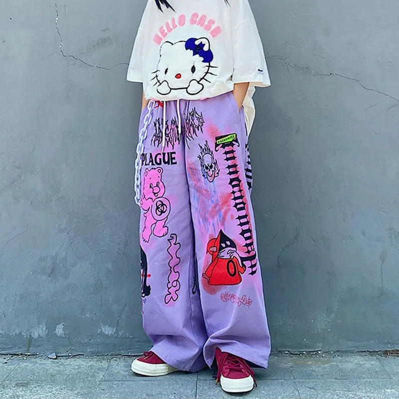 Women Plus Size Graffiti Wide Leg Pants Women 90s Aesthetic Cartoon Anime Trousers Oversize Y2K High Waist Hippie Palazzo Pants
Women Plus Size Graffiti Wide Leg Pants Women 90s Aesthetic Cartoon Anime Trousers Oversize Y2K High Waist Hippie Palazzo Pants