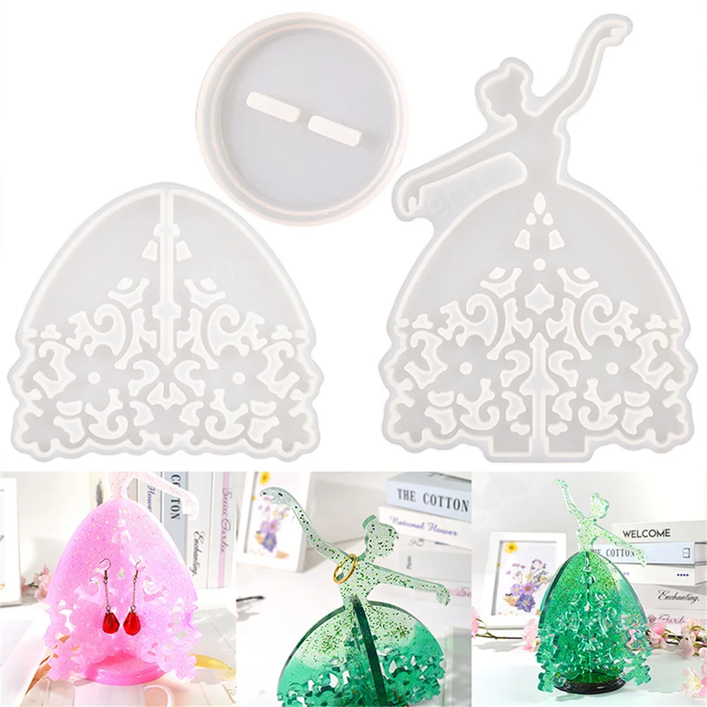 3pcs/set Ballet Girl Jewelry Holder Mould Diy Epoxy Mould Dancing Girl Bracket Three-dimensional Swing Table Silicone Mould
3pcs/set Ballet Girl Jewelry Holder Mould Diy Epoxy Mould Dancing Girl Bracket Three-dimensional Swing Table Silicone Mould