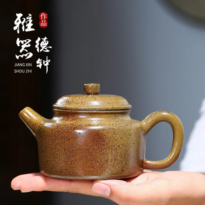 

Yixing фиолетовый глиняный горшок знаменитый ручной работы чайный горшок Duan грязь дерево горение Dezhong горшок чайный набор кунг-фу чайный набор...
