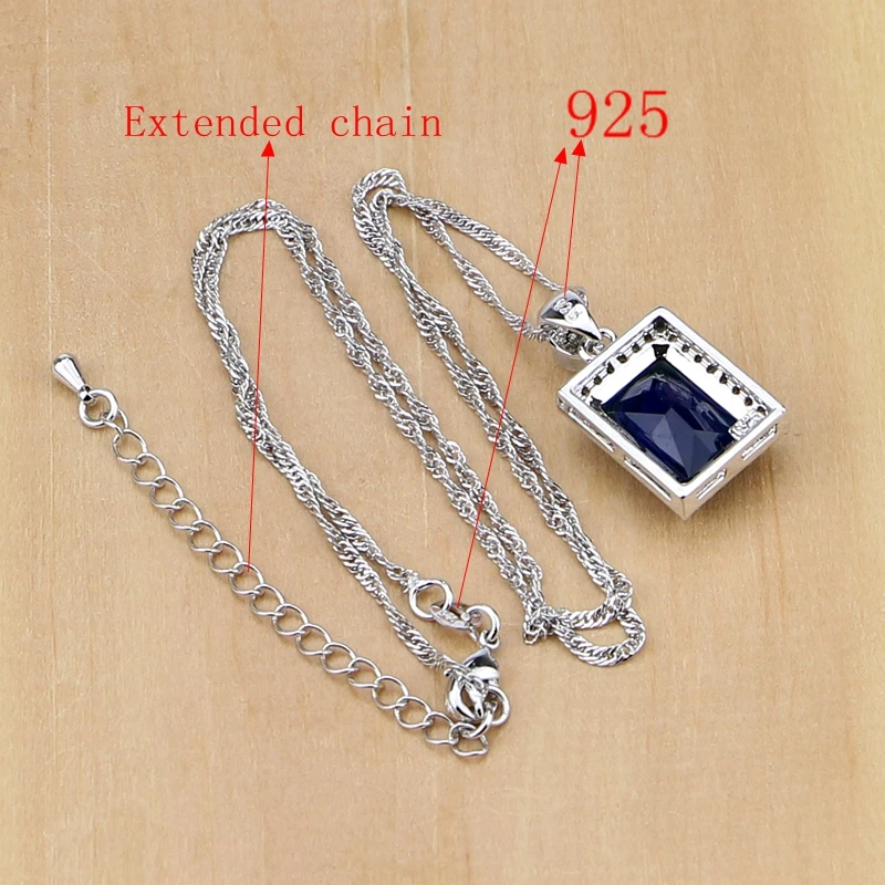 925 Sterling Silver Jewelry Blue Zircon White CZ Jewelry Sets For Women Earrings/Pendant/Necklace/Rings/Bracelet
925 Sterling Silver Jewelry Blue Zircon White CZ Jewelry Sets For Women Earrings/Pendant/Necklace/Rings/Bracelet