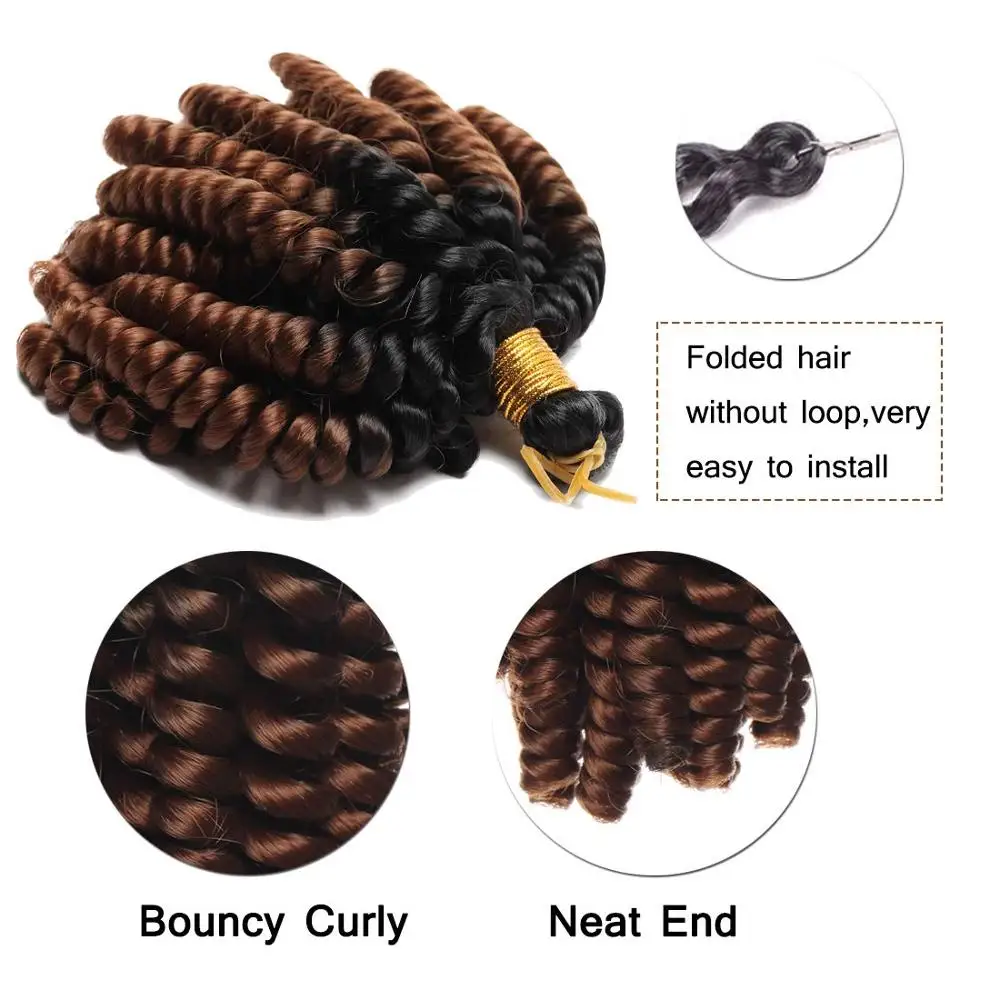 Kong&Li 8inch Wand Curl Crochet Braids 22 Roots Jamaican Bounce Curl Synthetic Crochet Hair Extension for Black Women
Kong&Li 8inch Wand Curl Crochet Braids 22 Roots Jamaican Bounce Curl Synthetic Crochet Hair Extension for Black Women