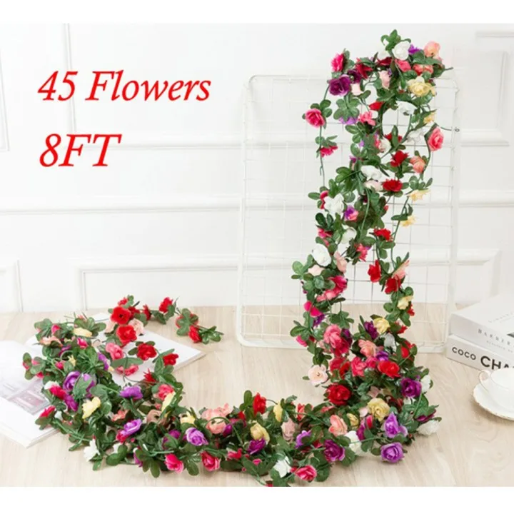 1Pc 45 Flowers Artificial Silk Rose Flower Hanging Garland Wedding Party Festival Garden Decor Ceiling Hanging Flower
1Pc 45 Flowers Artificial Silk Rose Flower Hanging Garland Wedding Party Festival Garden Decor Ceiling Hanging Flower