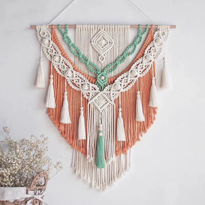 Bohemian Wall Hanging Tapestry with Tassel DIY Macrame Handmade Girl Room Decor Bedroom Woven Cotton Pot Home Decoration
Bohemian Wall Hanging Tapestry with Tassel DIY Macrame Handmade Girl Room Decor Bedroom Woven Cotton Pot Home Decoration