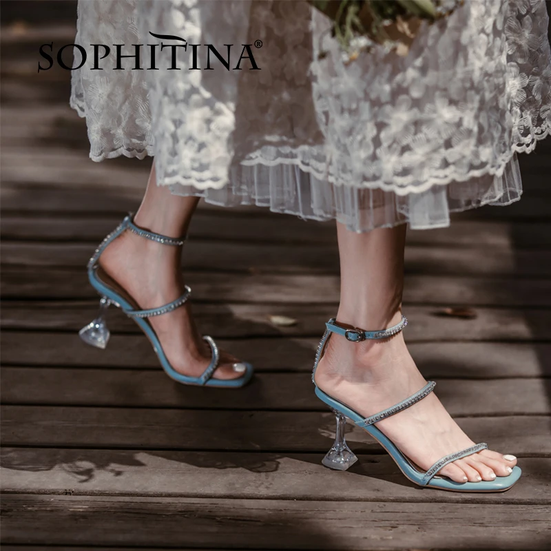 SOPHITINA Genuine Leather Summer Women Shoes Sandals Thin Heels Sexy Bling High Heel Party Square Toe Stylish New Modern FO400
SOPHITINA Genuine Leather Summer Women Shoes Sandals Thin Heels Sexy Bling High Heel Party Square Toe Stylish New Modern FO400