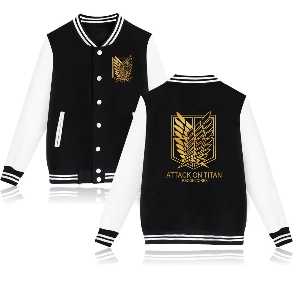 Classic Attack on Titan Baseball Jacket Men's streetwear anime Harajuku Coat casual trackusuit Unisex jacket Fall Winter coats
Classic Attack on Titan Baseball Jacket Men's streetwear anime Harajuku Coat casual trackusuit Unisex jacket Fall Winter coats