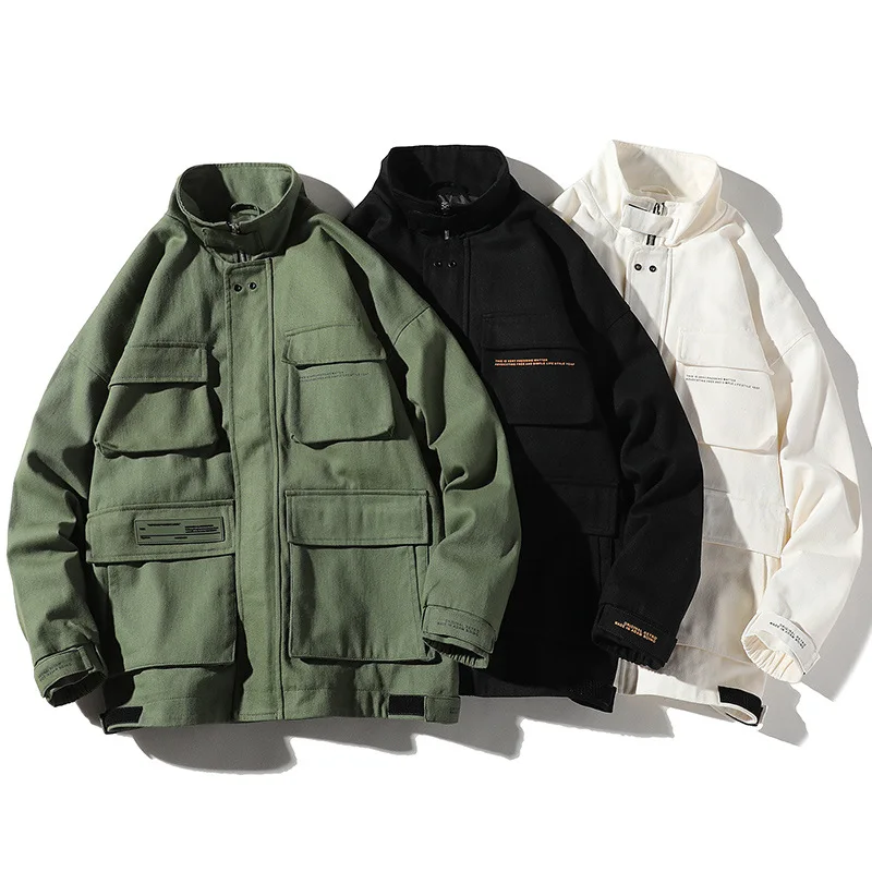 2020 Men Military Jacket Coats Casual Windbreaker Ribbons Pockets Men's Overalls Bomber Jacket Hip Hop Man Outwear470790
2020 Men Military Jacket Coats Casual Windbreaker Ribbons Pockets Men's Overalls Bomber Jacket Hip Hop Man Outwear470790