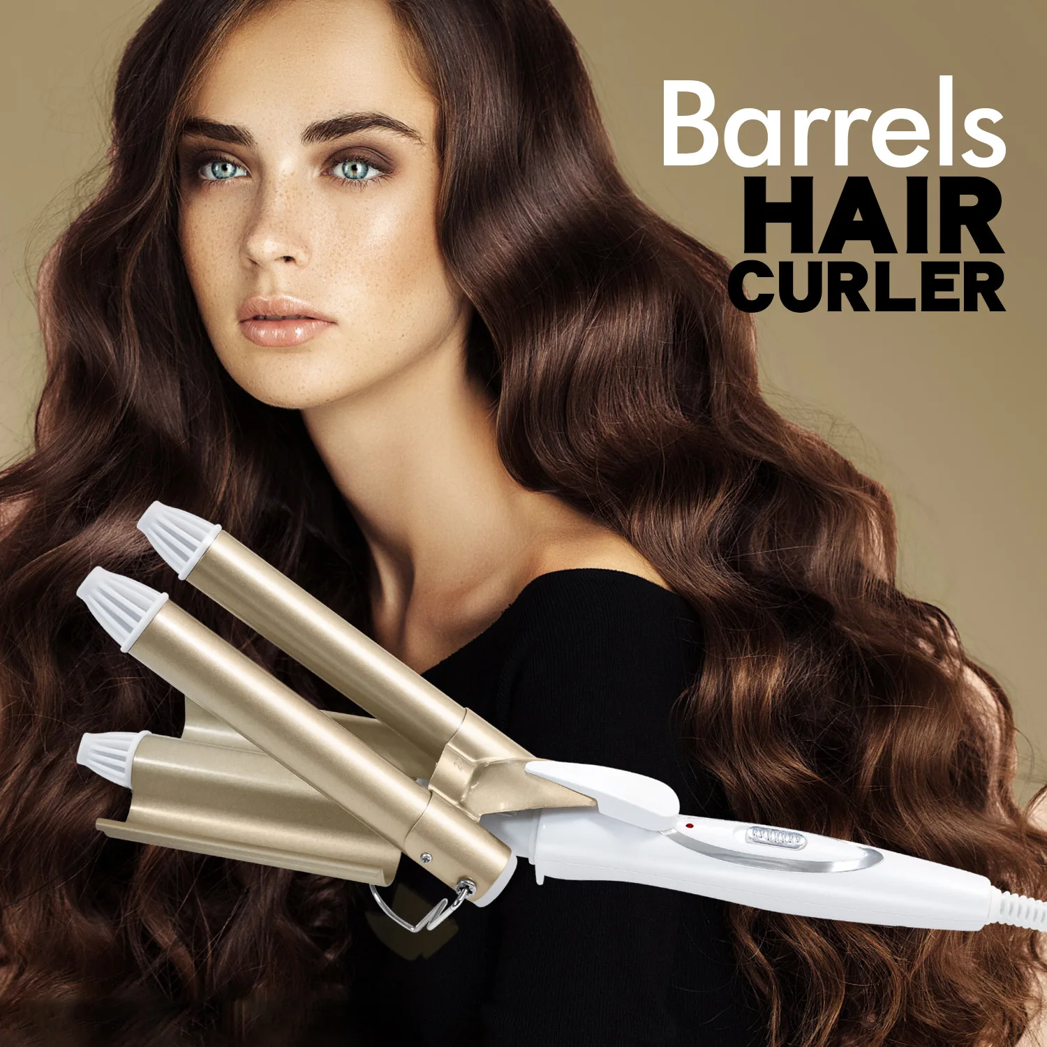 Women's three-tube curling iron pear flower curling iron egg roll stick water ripple splint wave curling iron
Women's three-tube curling iron pear flower curling iron egg roll stick water ripple splint wave curling iron