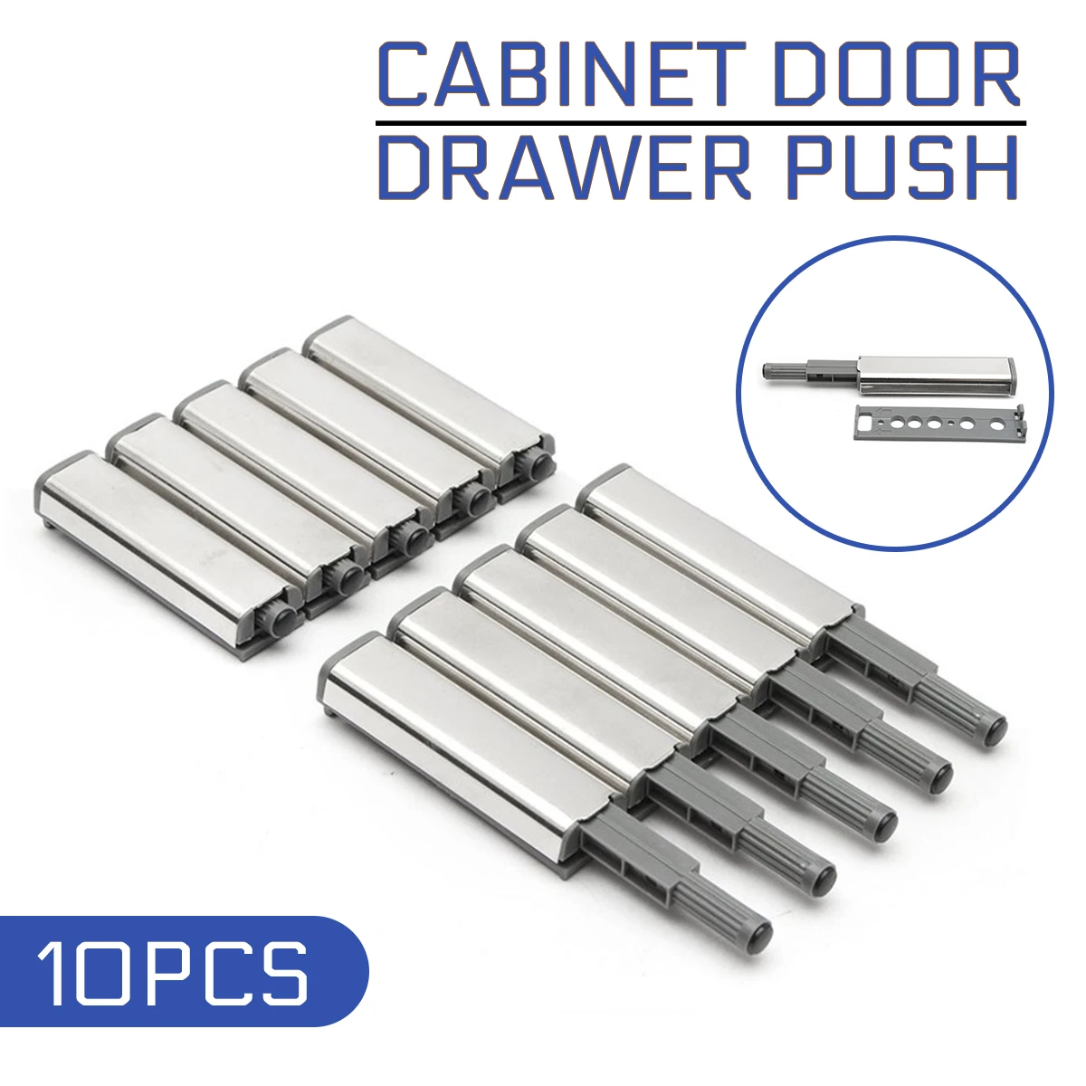 10PCS Door Buffer Damper Cabinet Drawer Cupboard Push To Open System Push Catch Plastic Metal Housing 80.3*21.2*8.9mm
10PCS Door Buffer Damper Cabinet Drawer Cupboard Push To Open System Push Catch Plastic Metal Housing 80.3*21.2*8.9mm