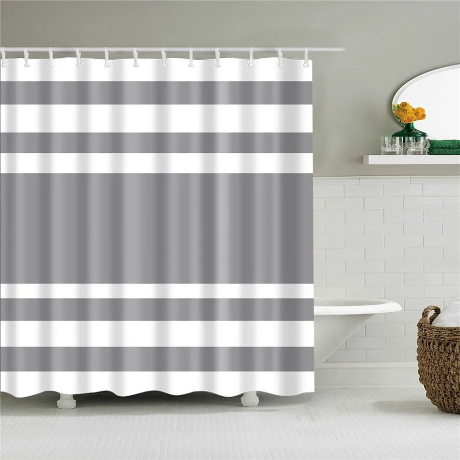 Geometric Shower Curtain Stripes Black White Grey Bathroom Curtains Modern Minimalist Men's Curtains Polyester Machine Washable
Geometric Shower Curtain Stripes Black White Grey Bathroom Curtains Modern Minimalist Men's Curtains Polyester Machine Washable